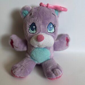 Wuggle Pets Plush Keychain Lot Purple Bear
